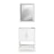 Alaterre Furniture Bennet 2pc Wooden Bathroom Vanity Set - 24-in. L Vanity, 30-in. L Rectangular Mirror, White AVAN2400WHA - alternate 1